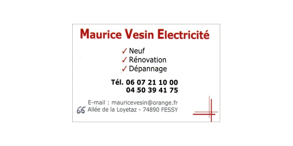 Sponsor Maurice Vesin Electricité